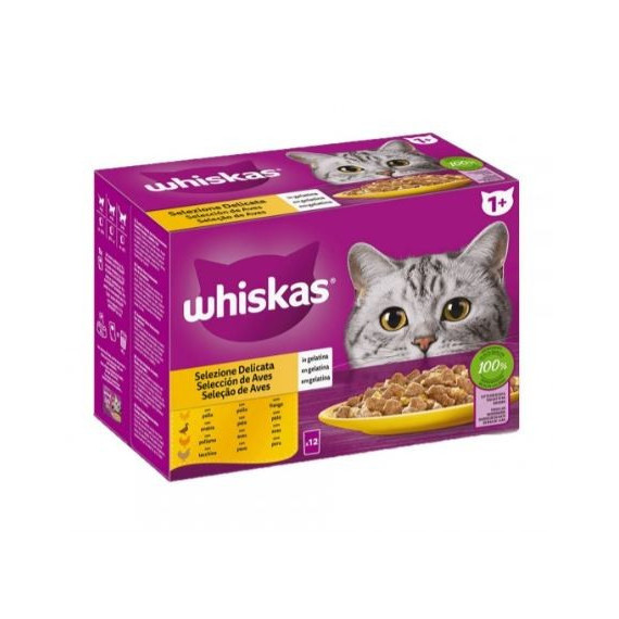 Whiskas Gato Adulto Ave Pouch 12X85 Gr  MARS