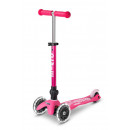 Patinete Mini Deluxe Plegable Led Rosa  M-CRO