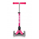 Patinete Mini Deluxe Plegable Led Rosa  M-CRO