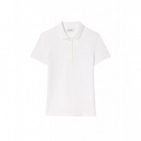 Polos Polo LACOSTE de Mujer en Piqué de Algodón Stretch Blanco