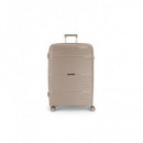 GABOL Maleta Viaje Grande con 4 Ruedas Polipropileno Kiba Beige 76X49X32 Cm