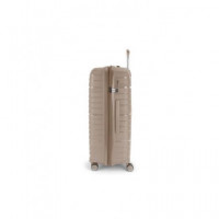 GABOL Maleta Viaje Grande con 4 Ruedas Polipropileno Kiba Beige 76X49X32 Cm