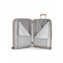 GABOL Maleta Viaje Grande con 4 Ruedas Polipropileno Kiba Beige 76X49X32 Cm