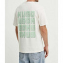 Camiseta HUGO Maxi Logo Espalda Blanco Crema