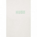 Camiseta HUGO Maxi Logo Espalda Blanco Crema