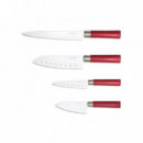 Set 4 Cuchillos Santoku con Recubrimiento Cerámico  CECOTEC