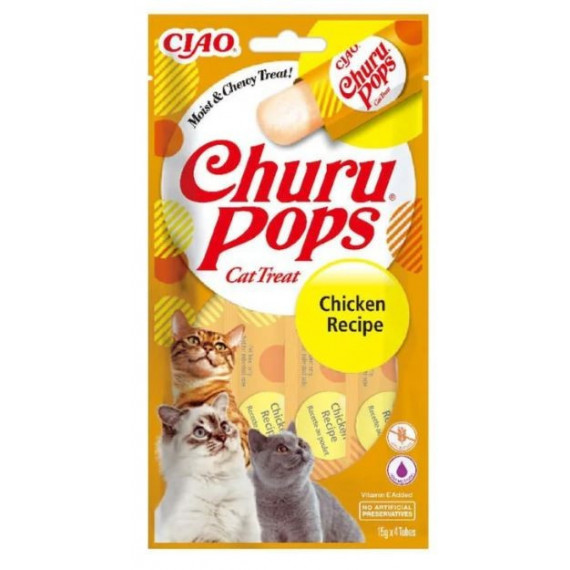 CHURU Gato Snack Pops Pollo 4X15 Gr
