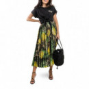 Faldas Largas Abel MIDI Plated Skirt  GUESS