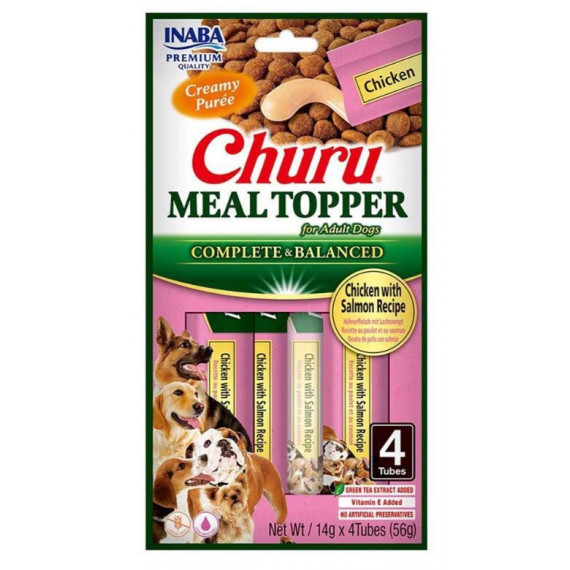 CHURU Perro Snack Meal Topper Pollo y Salmon