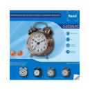 SAMI Reloj Despertador Analogico con Campana Rosa Dorado S-2036RG