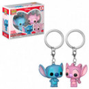 Blister Llaveros Pocket Pop Disney Stitch & Angel  FUNKO