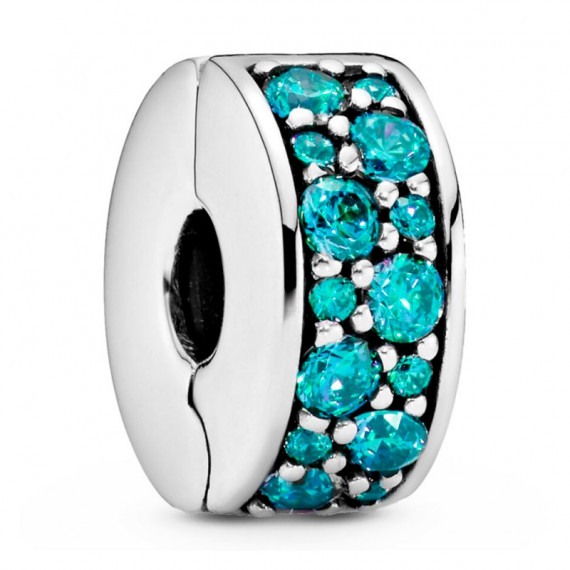 Charm de Clip Pavé Verdeazulado 791817MCZ  PANDORA