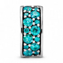 Charm de Clip Pavé Verdeazulado 791817MCZ  PANDORA