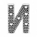 Charm en Plata de Ley Letra N 797468  PANDORA