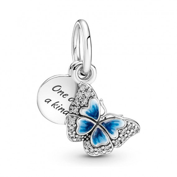 Charm Colgante Doble Mariposa Azul y Cita 790757C01  PANDORA