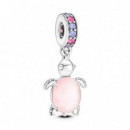 Charm Colgante Tortuga Marina Cristal de Murano Rosa 798939C02  PANDORA