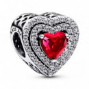 Charm Corazón Nivelado Rojo Brillante 799218C02  PANDORA