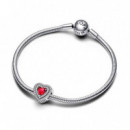 Charm Corazón Nivelado Rojo Brillante 799218C02  PANDORA