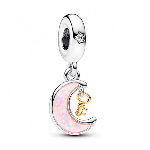 Charm Colgante Luna y Llave en Dos Tonos 762985C01  PANDORA