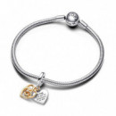 Charm Colgante Doble Grabable Mama con un Diamante Sintético Creado en Laboratorio 763237C01  PANDORA