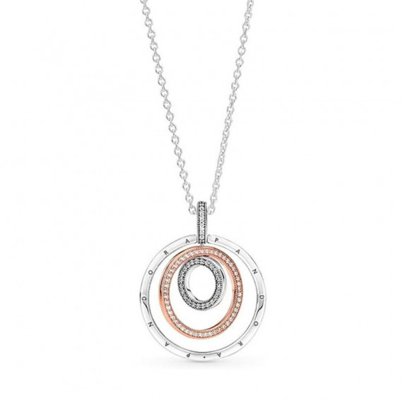 Collar Colgante Círculos en Dos Tonos 389483C01  PANDORA
