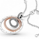 Collar Colgante Círculos en Dos Tonos 389483C01  PANDORA