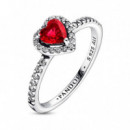 Anillo Corazón Nivelado Rojo Brillante 198421C02  PANDORA