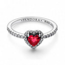 Anillo Corazón Nivelado Rojo Brillante 198421C02  PANDORA