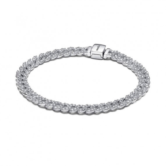 Pulsera de Cadena Pavé Cuban de Timeless 593008C01  PANDORA
