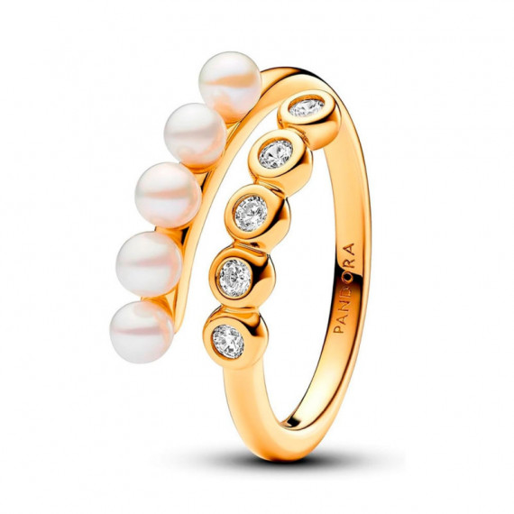 Anillo Abierto Perlas Cultivadas de Agua Dulce y Gemas 163146C01  PANDORA