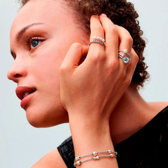 Anillo Abierto Perlas Cultivadas de Agua Dulce y Pavé 193145C01  PANDORA