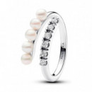 Anillo Abierto Perlas Cultivadas de Agua Dulce y Pavé 193145C01  PANDORA