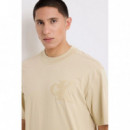 Ck Applique Tee Pale Khaki  CALVIN KLEIN