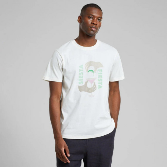 Camisetas Hombre Camiseta DEDICATED Siesta Fiesta Hands Off White