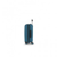 GABOL Trolley Maleta de Mano Pequeño con 4 Ruedas Brooklyn Verde 54X39X21/24 Cm