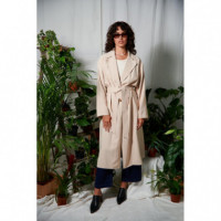 Chaquetas Mujer Abrigo 24COLOURS Gabardina Beige