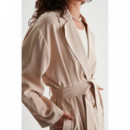 Chaquetas Mujer Abrigo 24COLOURS Gabardina Beige