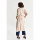 Chaquetas Mujer Abrigo 24COLOURS Gabardina Beige