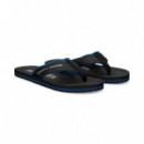 Flip Flop Vivo Azul Piel Negro  TOMMY HILFIGER