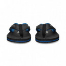 Flip Flop Vivo Azul Piel Negro  TOMMY HILFIGER
