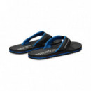 Flip Flop Vivo Azul Piel Negro  TOMMY HILFIGER