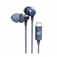 ENERGY SISTEM Auricular Metalizado Tipo C Azul Micro