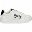 TALON NEGRO DEPORTIVO PIEL BLANCO