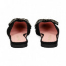 Lazo Strass Mule ante Negro  PRETTY BALLERINAS