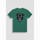 Camiseta ANTONY MORATO Verde Pantera Ojos Flúor