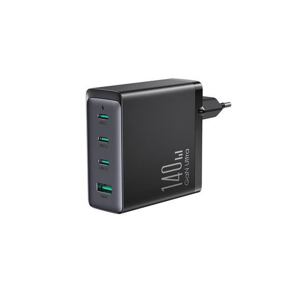 JOYROOM Cargador Red+cable Datos Tipo C M/m 140W 3XTIPO C+1X USB Negro JT-TCG05EU