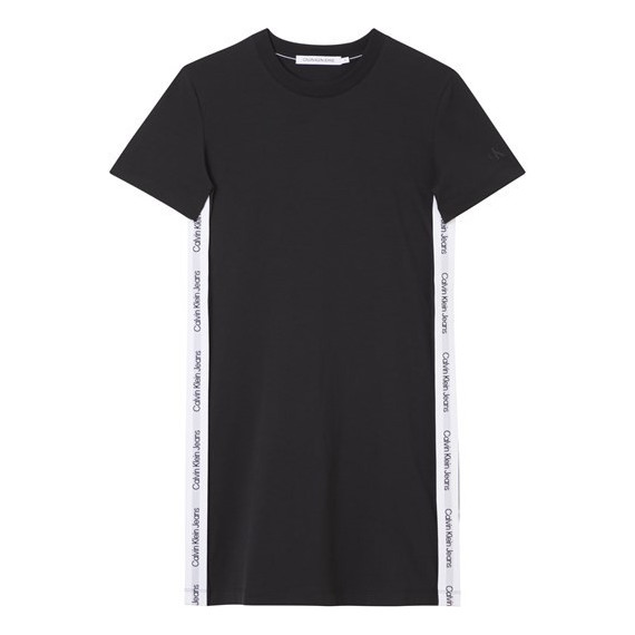 Side Contrast Tape T-shirt Dress Ck Blac  CALVIN KLEIN