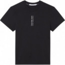 Mirror Logo Tee Ck Black  CALVIN KLEIN