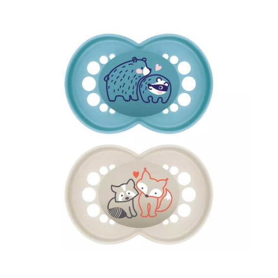 MAM ORIGINAL CHUPETE SILICONA + 6 MESES MATT A PACK DOBLE