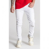 Pantalón Gk Core Ripped Jeans Blanco  GIANNIKAVANAGH